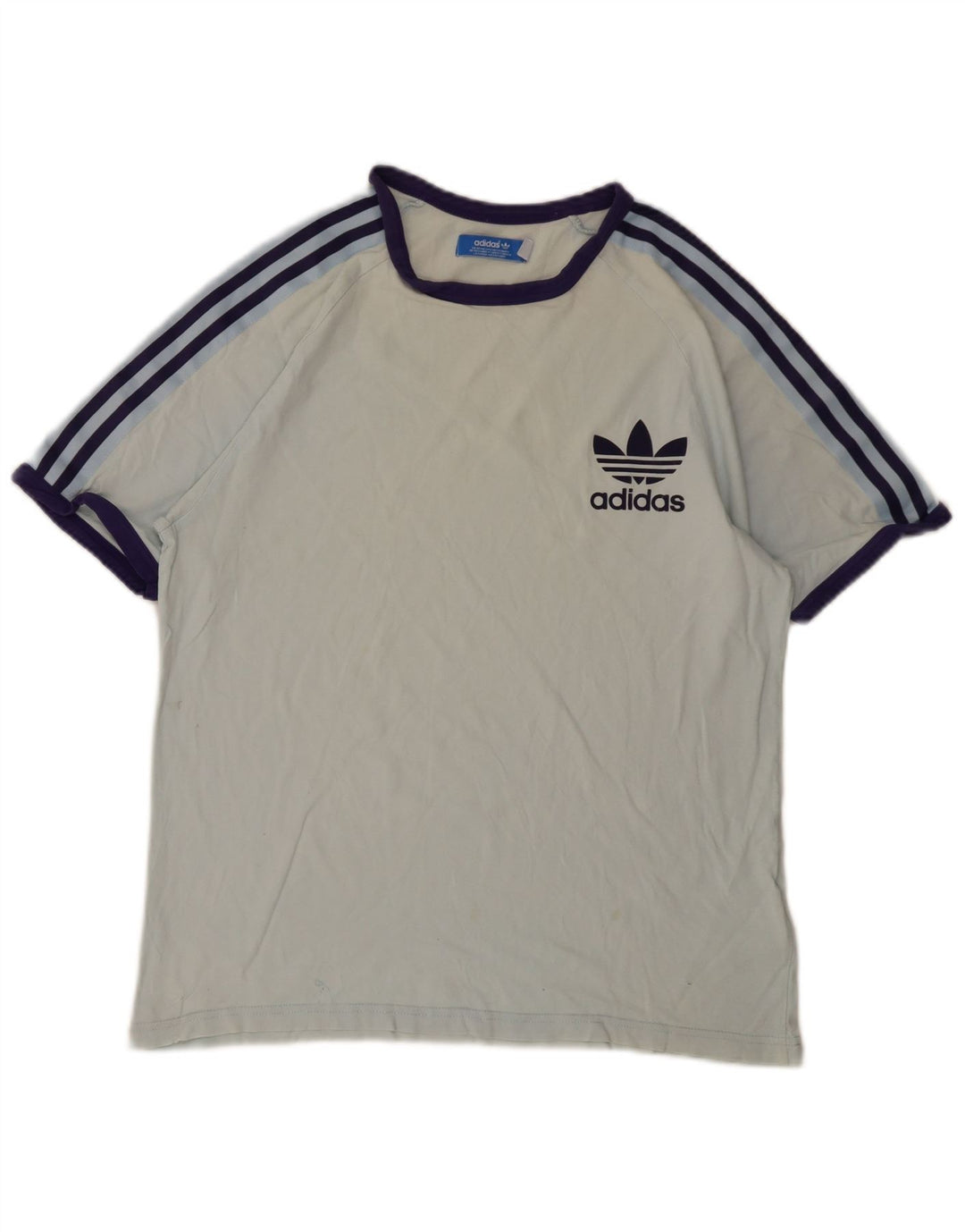 Adidas - Camiseta para hombre, talla grande, algodón azul