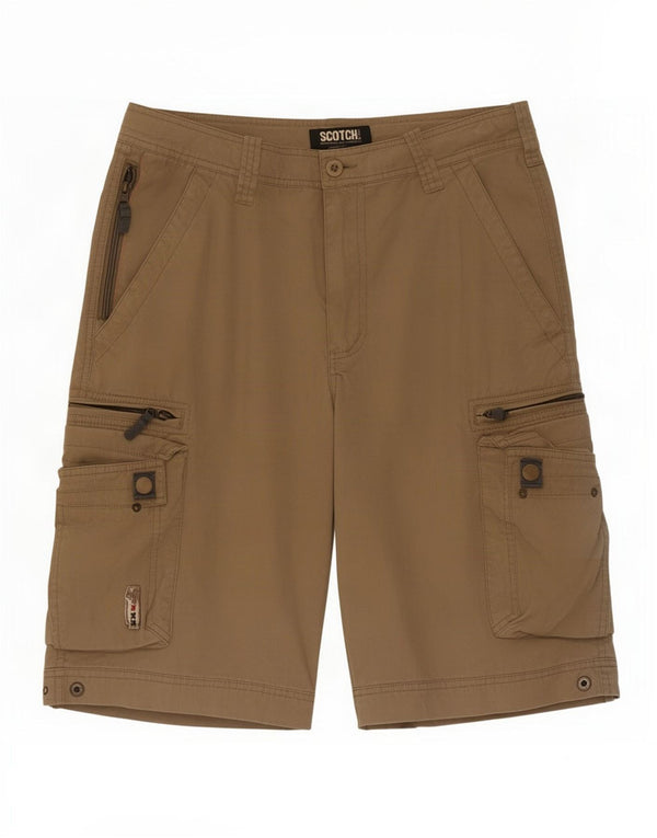 Scotch & Soda Shorts Cargo Para Hombre Pequeños W29 Nylon Beige