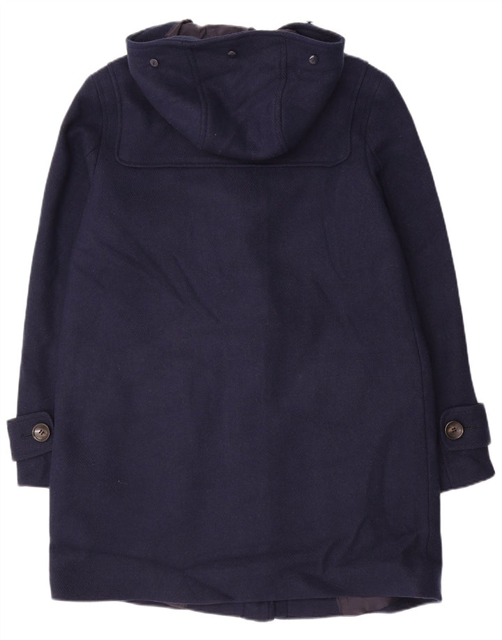 Marks & Spencer - Trenca con capucha para mujer, talla 40, lana azul marino mediana