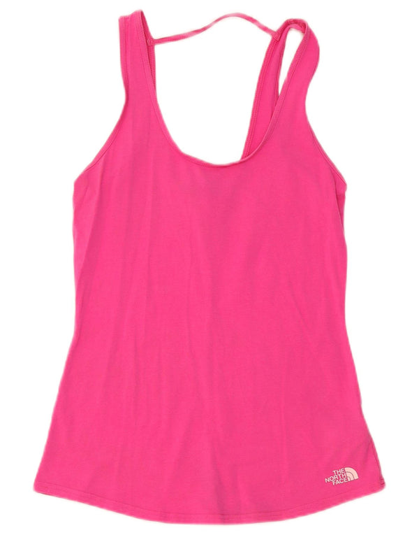 The North Face Camiseta sin mangas para mujer UK 8 Small Pink Cotton