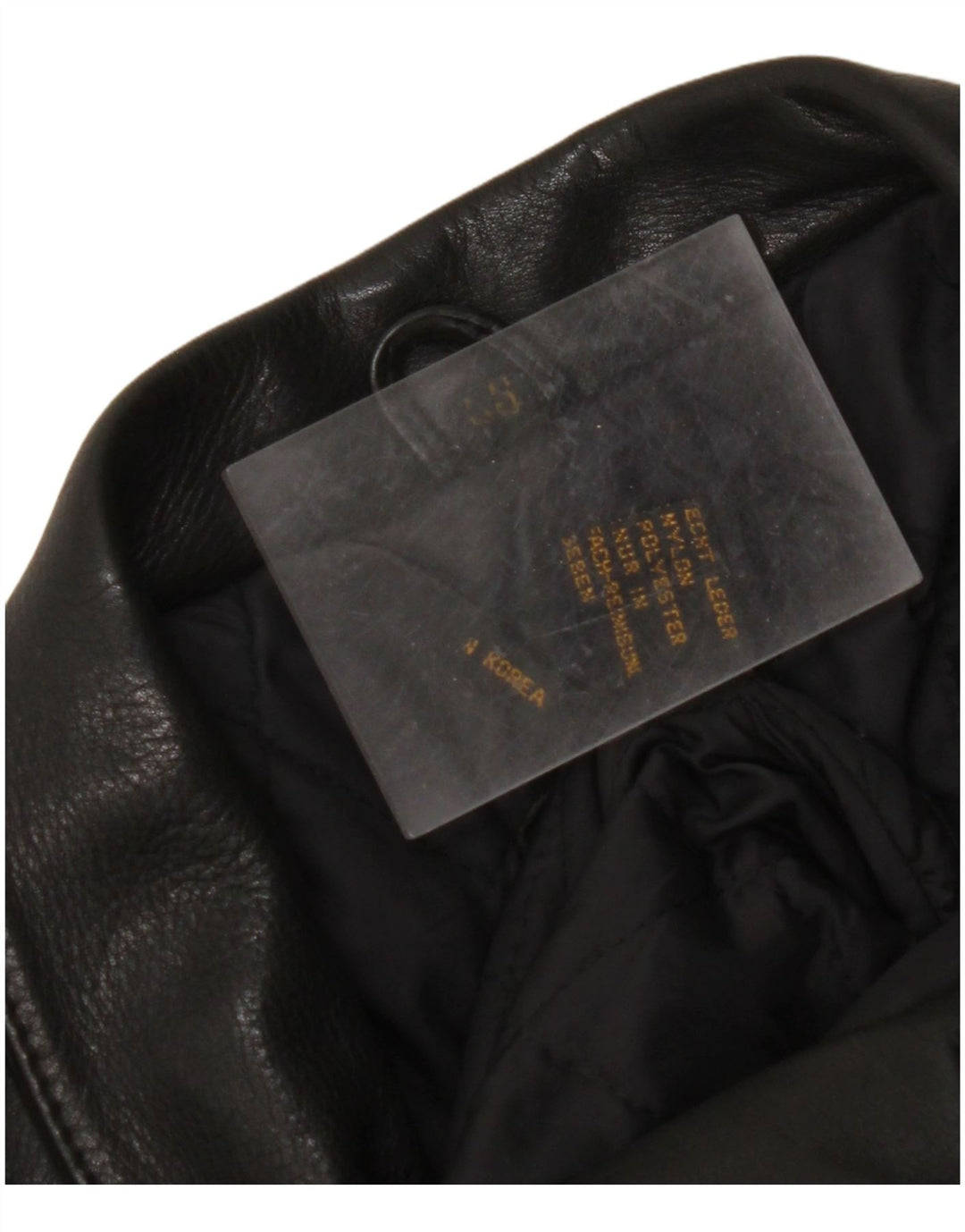 VINTAGE Chaqueta biker de cuero para mujer Reino Unido 18 XL Cuero negro