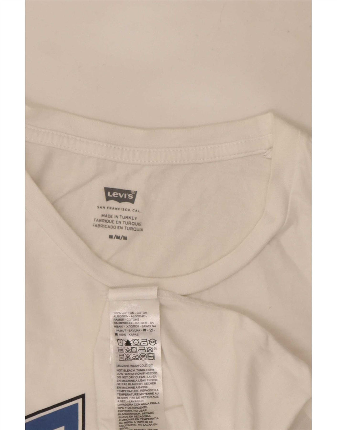 Levi's Camiseta gráfica para hombre Top mediano de algodón blanco