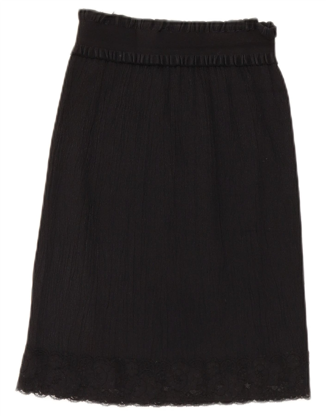 Vintage mujer A-Line falda W26 pequeño negro