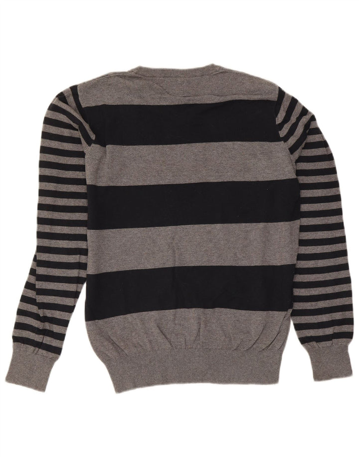 Jack & Jones Jersey con cuello en V para hombre Gris medio Argyle/Diamond Cotton