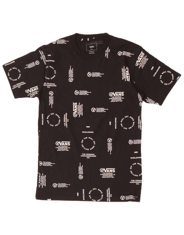 Vans Camiseta con gráfico de ajuste clásico para hombre Top pequeño de algodón negro