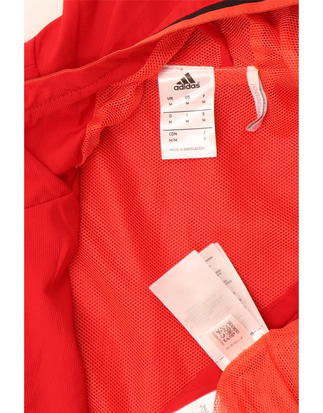 Adidas Climacool Graphic - Chaqueta impermeable con capucha para hombre, talla 38, poliéster rojo mediano