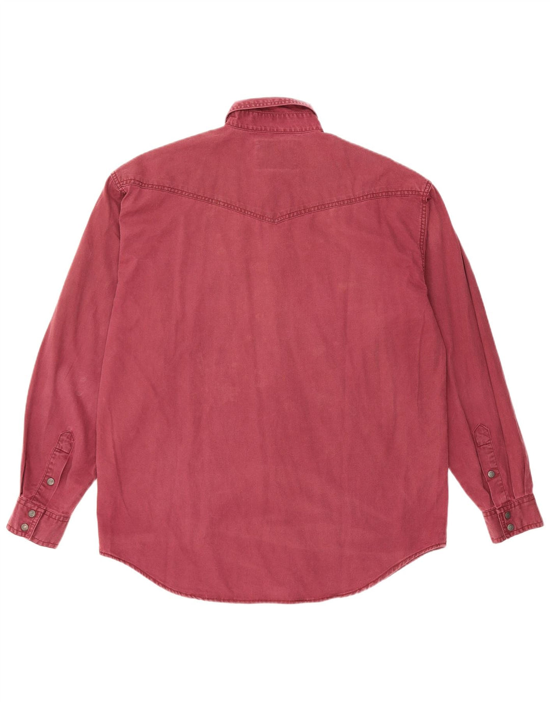 Camisa Wrangler Hombre Algodón Burdeos Medio