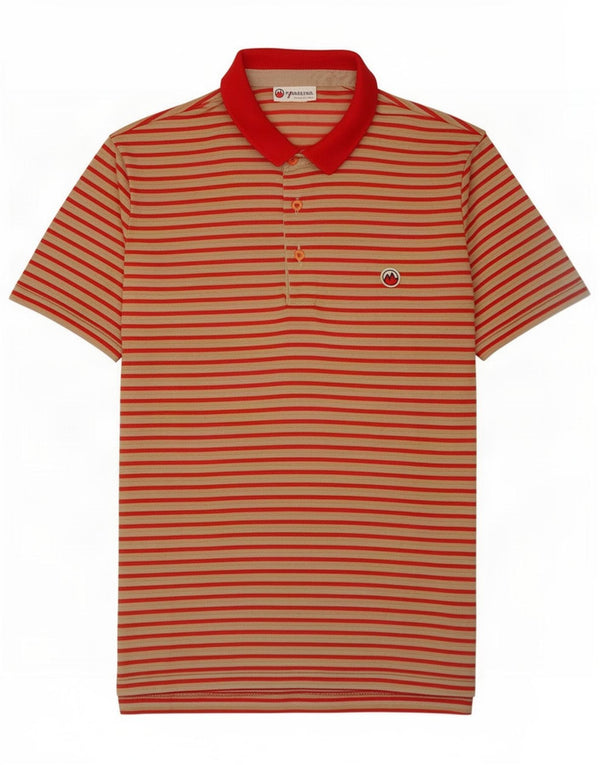 MARILENA Polo Hombre IT 48 Algodón Rayas Rojo Medio