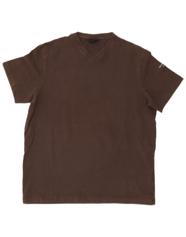 Trussardi Jeans Camiseta Hombre Top 2XL Marrón Algodón
