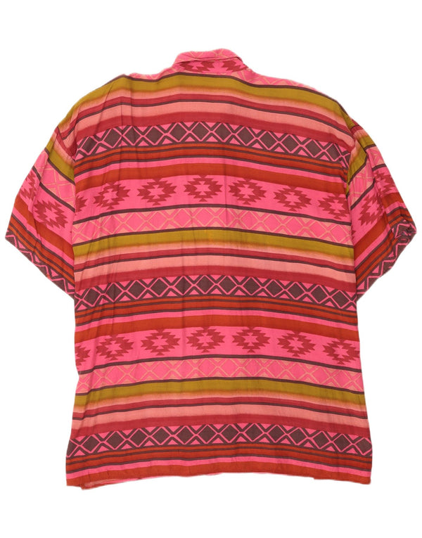 Max&Co. Camisa de manga corta para mujer UK 40 Mediana Multicolor Geométrica