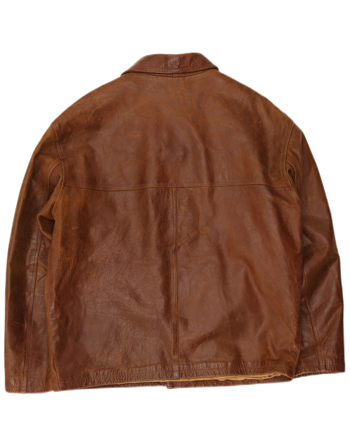 Bello Boys Chaqueta de cuero para hombre UK 42 XL Marrón