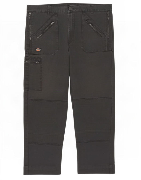 Dickies Pantalones cargo rectos para hombre W42 L28 Poliéster negro