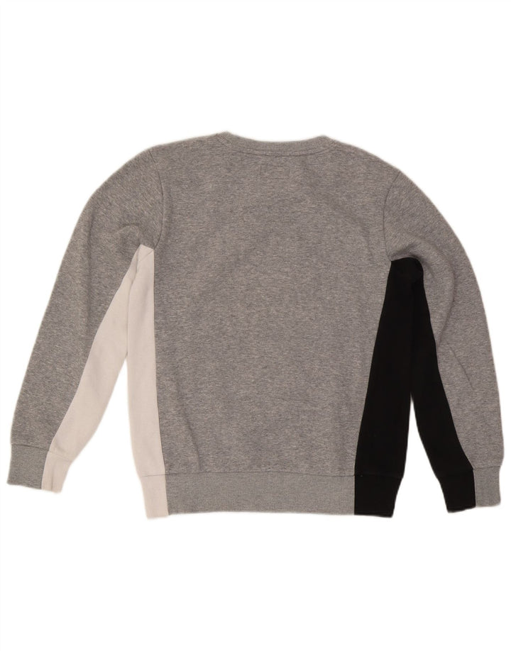 Converse Sudadera gráfica para niños 12-13 años Grande Gris Colorblock