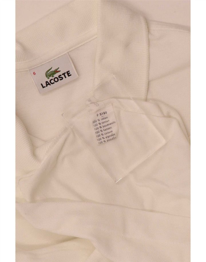 Polo Lacoste Hombre Talla 6 XL Algodón Blanco