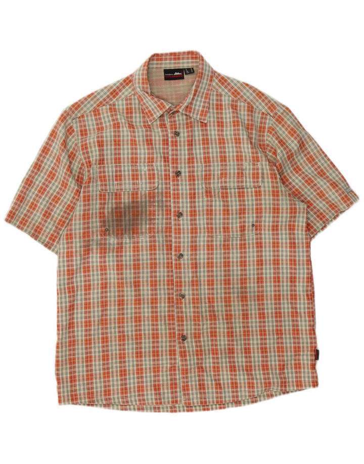 Camisa de manga corta para hombre High Colorado Cuadros naranja medio