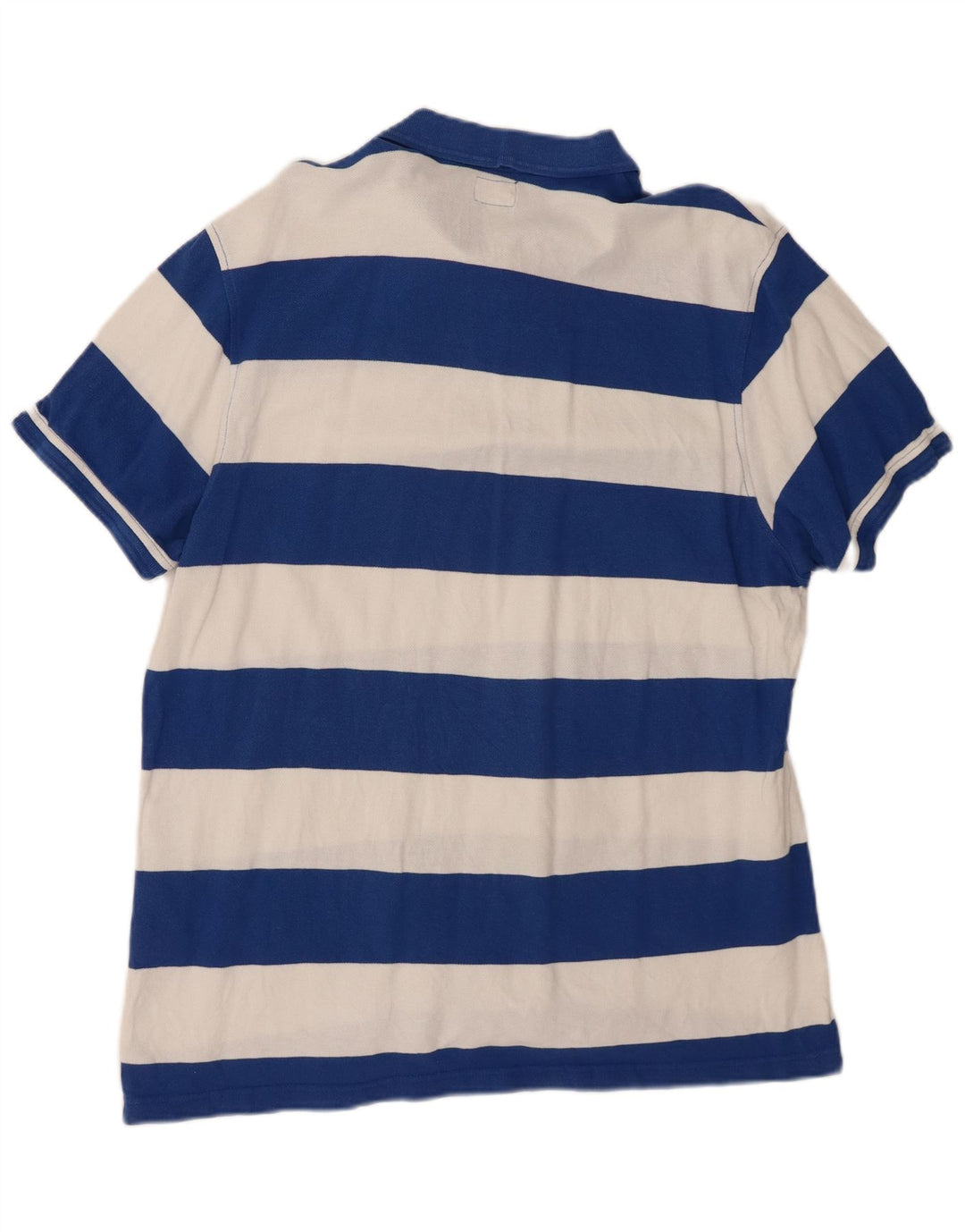LEVI'S Mens Polo Shirt 2XL Blue Striped Cotton