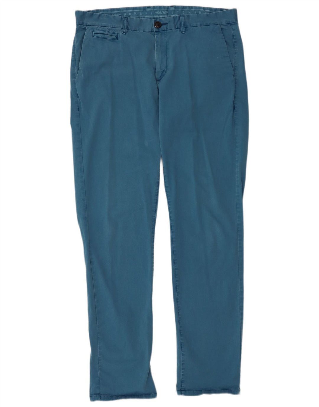 ARMANI EXCHANGE Pantalón chino ajustado para hombre W34 L32 Algodón azul