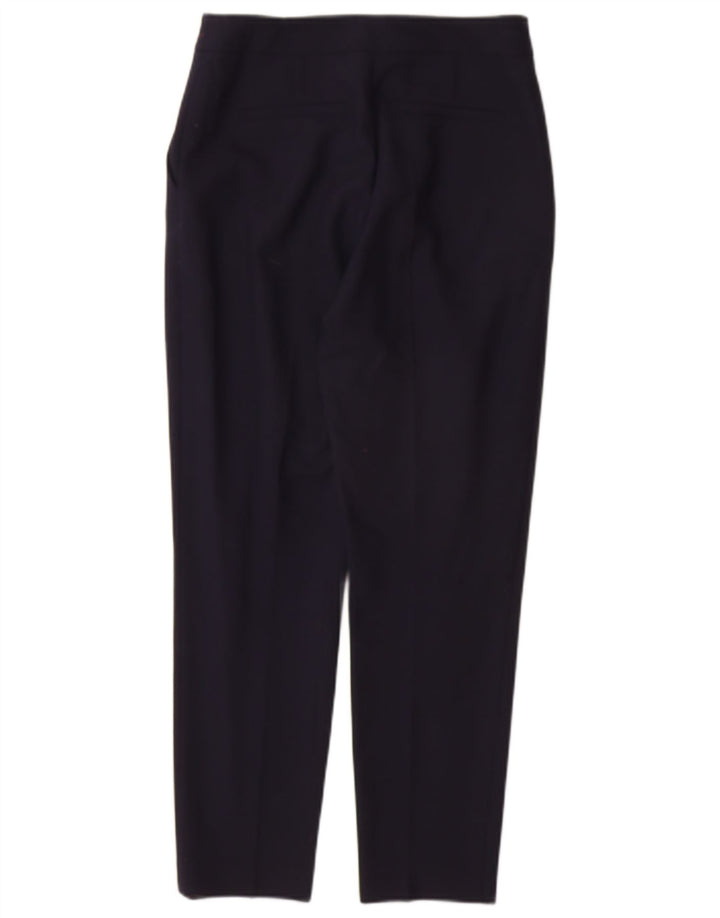 HOBBS Pantalón chino ajustado para mujer Medium W28 L28 Lana azul marino