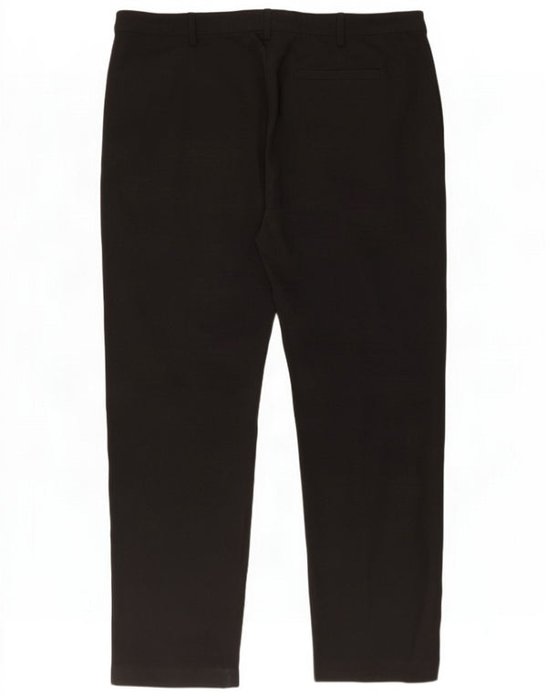 Marks & Spencer Pantalones informales regulares para mujer UK 16 Large W34 L29 Black
