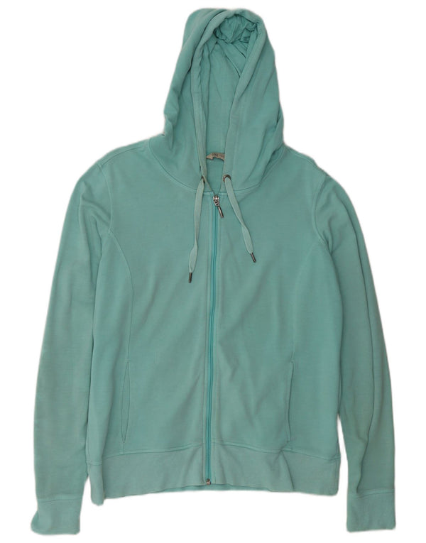 Marks & Spencer Sudadera con capucha y cremallera para mujer UK 46 Grande Algodón azul