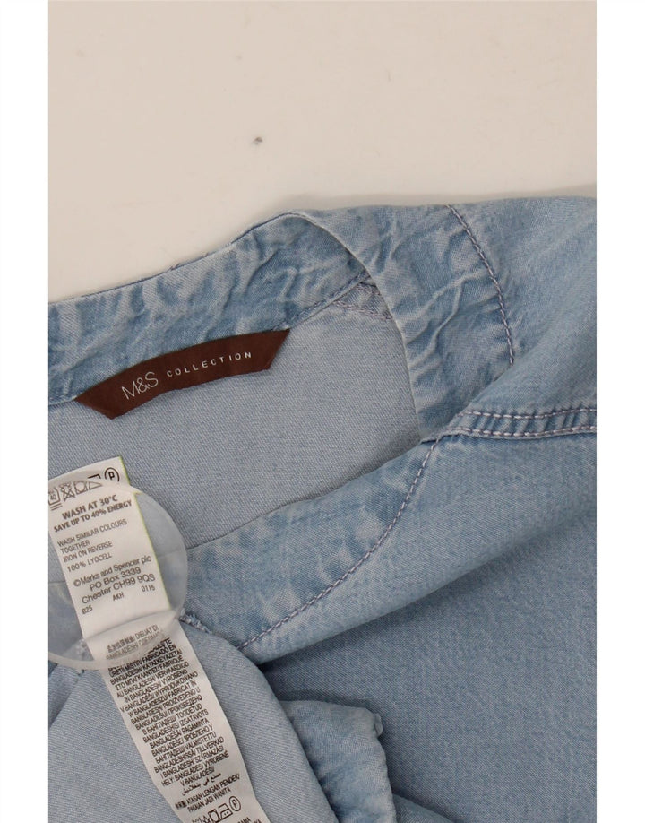 MARKS & SPENCER Blusa vaquera para mujer UK 20 2XL Lyocell azul