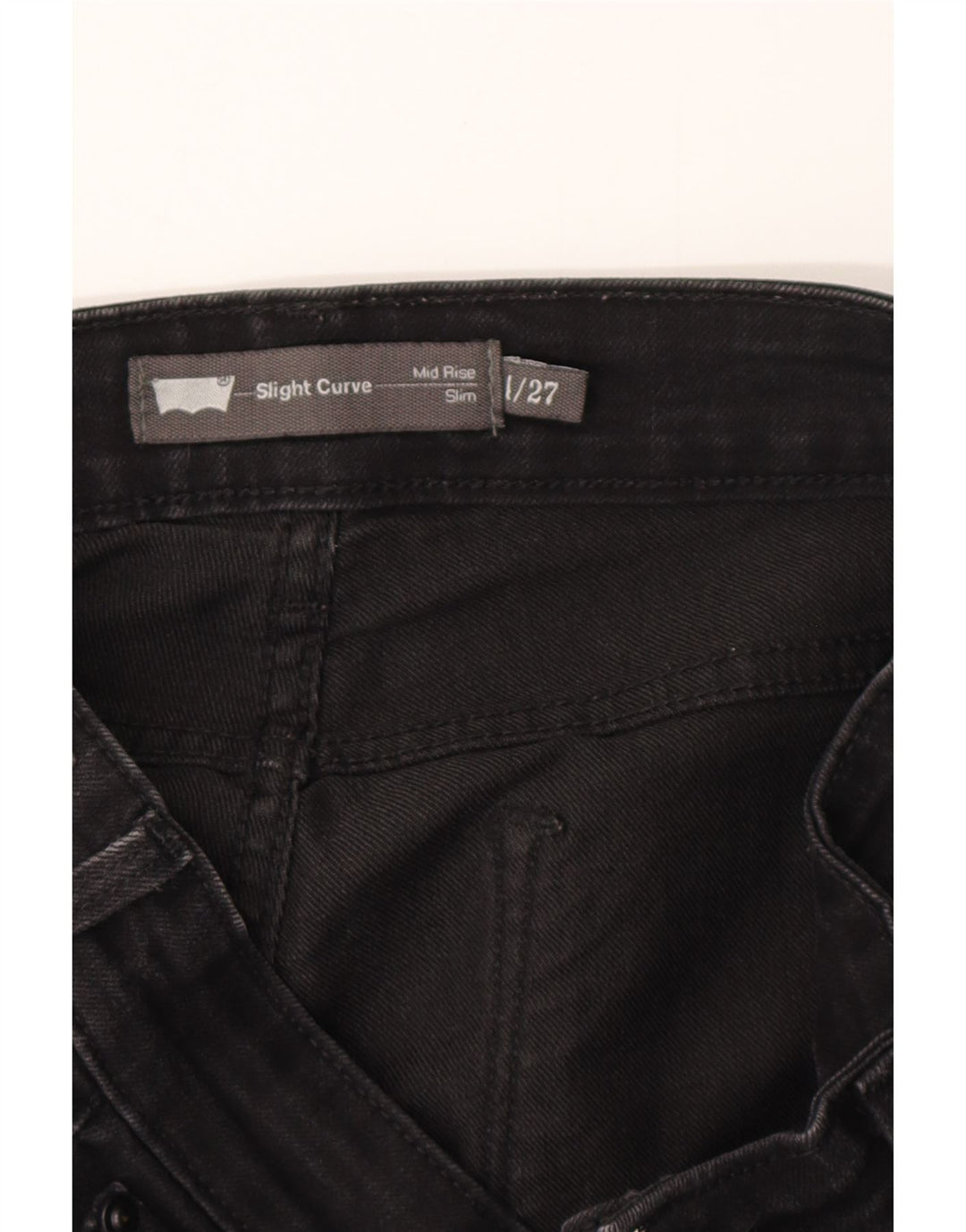 LEVI'S Jeans ajustados de tiro medio con curva ligera para mujer US 4 Small W27 L27 Gris