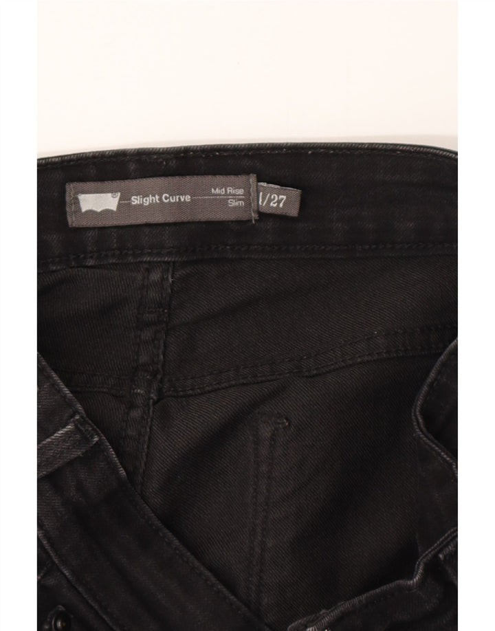LEVI'S Jeans ajustados de tiro medio con curva ligera para mujer US 4 Small W27 L27 Gris