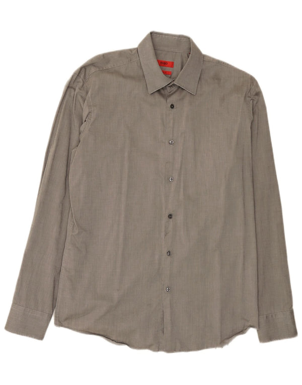 Hugo Boss Mens Regular Fit Shirt Large Grey