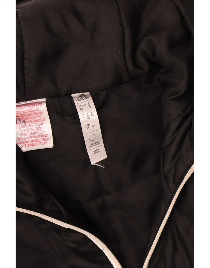 Adidas Abrigo acolchado con capucha para niño 13-14 años Negro Poliéster