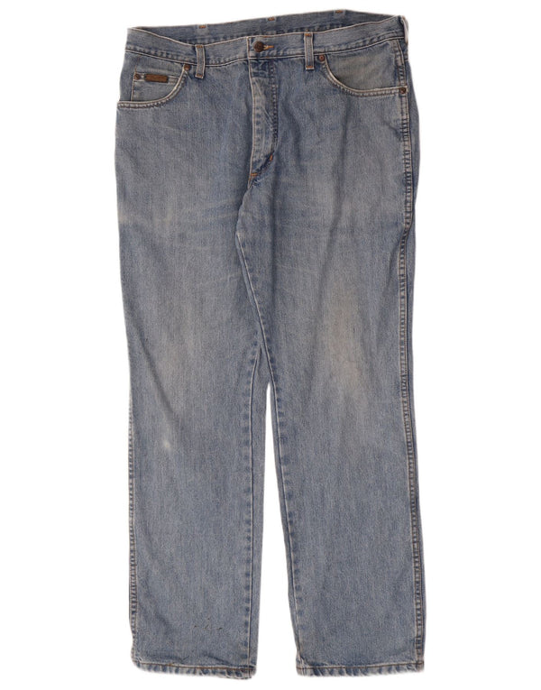 Wrangler Vaqueros rectos Texas para hombre W38 L32 Algodón azul