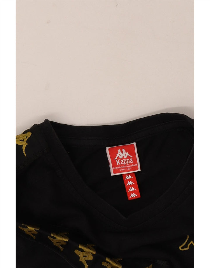 Kappa - Camiseta gráfica para hombre, talla mediana, color negro