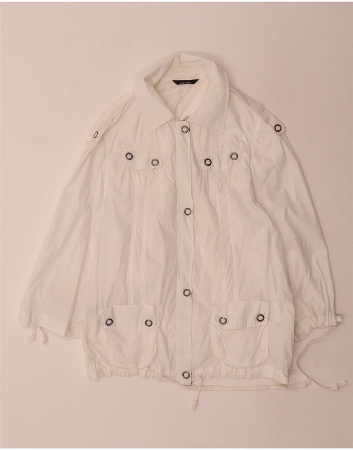 Stefanel Chaqueta Bomber Mujer EU 38 Mediana Nylon Blanco