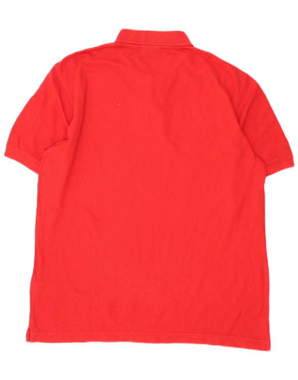 Fila Polo para hombre de algodón rojo grande
