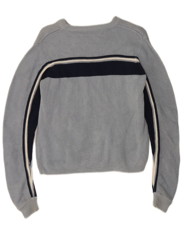 Zara Jersey con Cuello Redondo para Niños 9-10 Años Azul Rayas Algodón Retro
