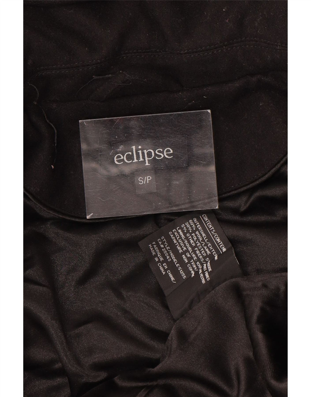 Eclipse Mujer Trenca Con Capucha UK 10 Small Lana Negra