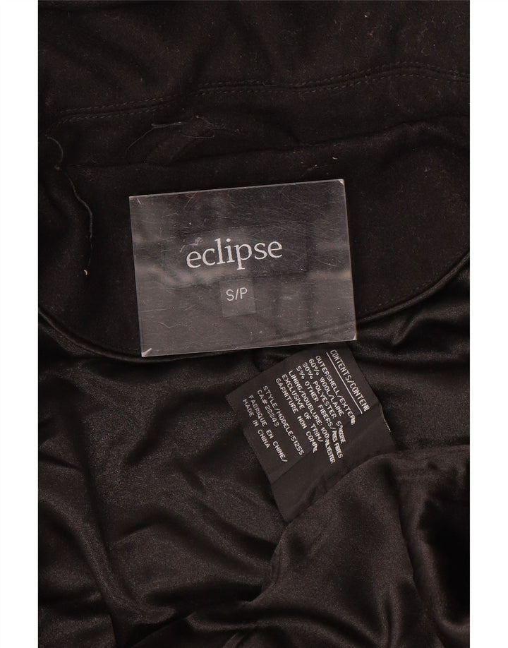 Eclipse Mujer Trenca Con Capucha UK 10 Small Lana Negra