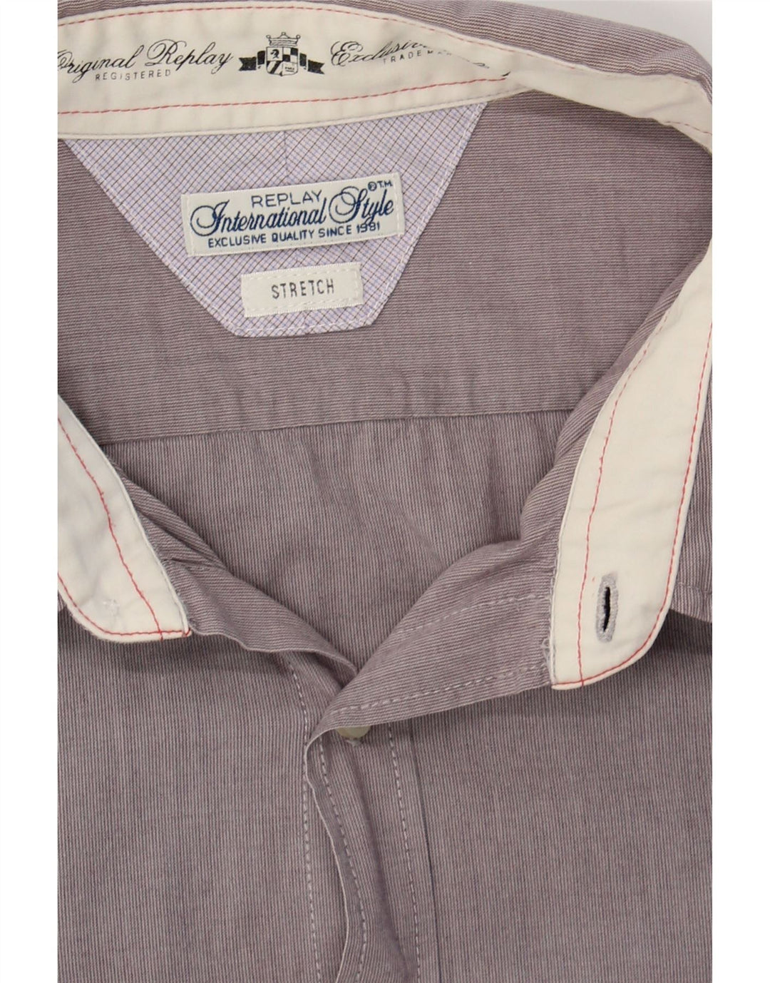 REPLAY Mens Shirt Large Grey Cotton Vintage Replay and Second-Hand Replay from Messina Hembry 