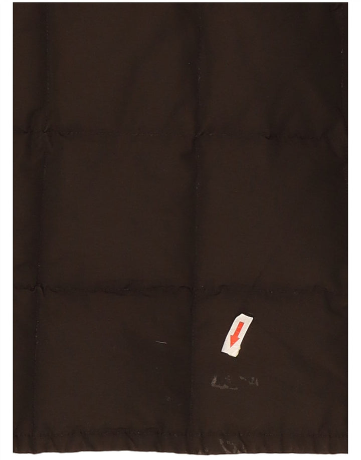 Woolrich Abrigo acolchado con capucha para mujer Reino Unido 12 Algodón caqui mediano