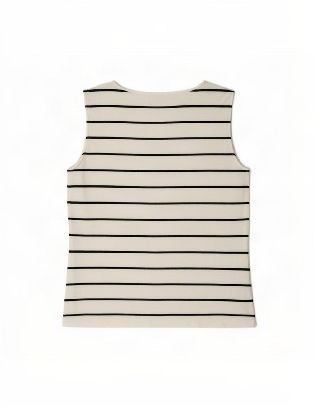Belfe Chaleco para mujer Top UK 12 Algodón de rayas blancas medianas