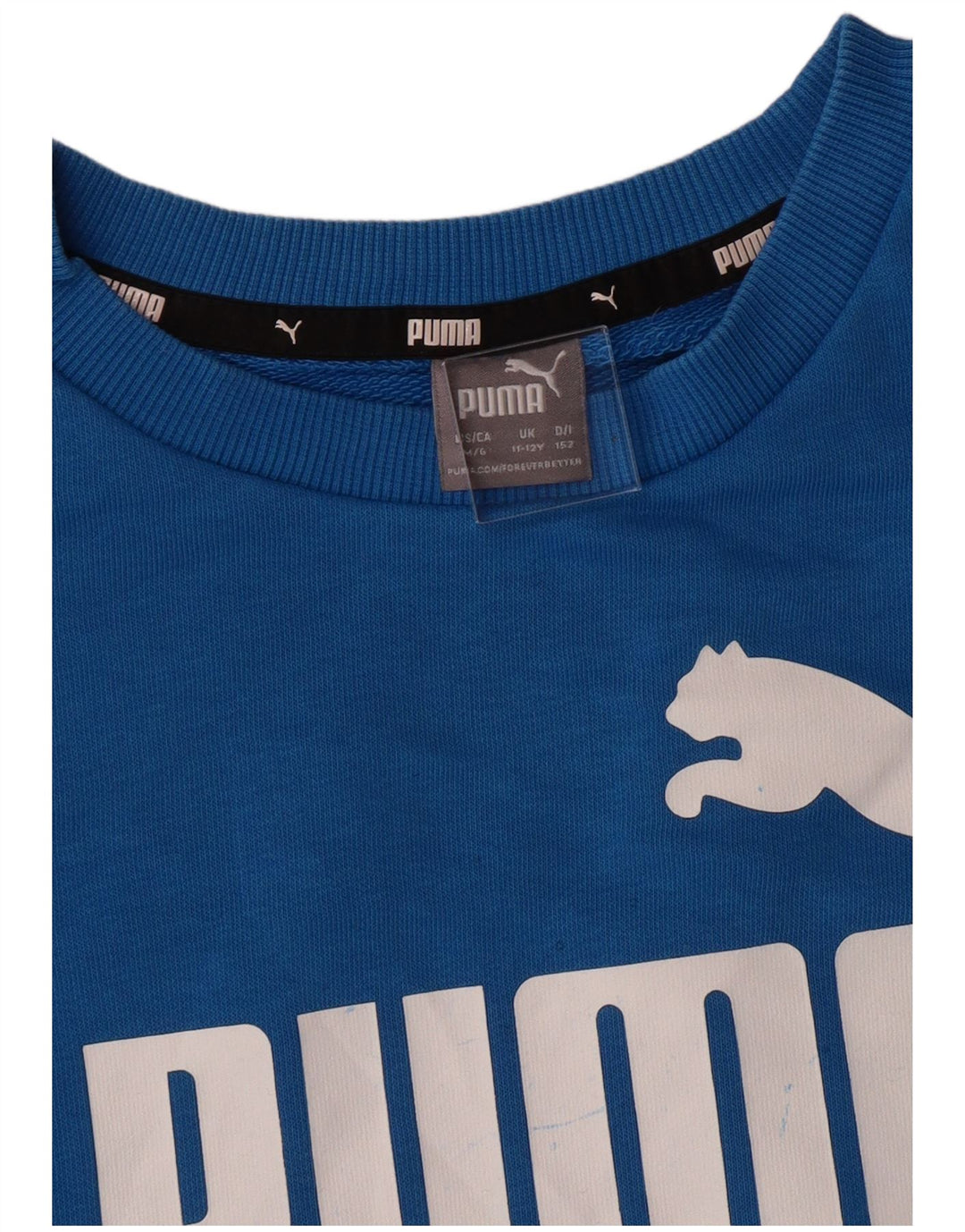 Puma Boys Graphic Sweatshirt Jumper 11-12 Years Blue