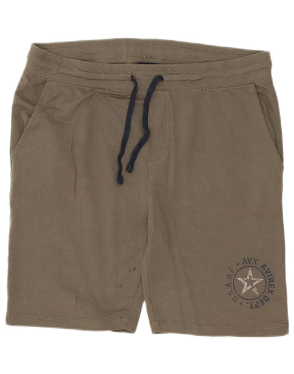 Avirex Pantalones cortos deportivos para hombre 2XL Algodón caqui
