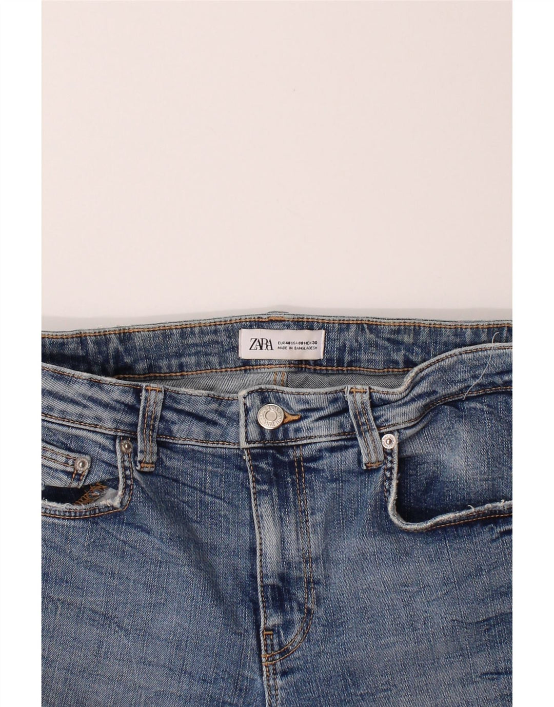 ZARA Womens Distressed Skinny Jeans EU 40 Medium W30 L27 Blue Vintage Zara and Second-Hand Zara from Messina Hembry 