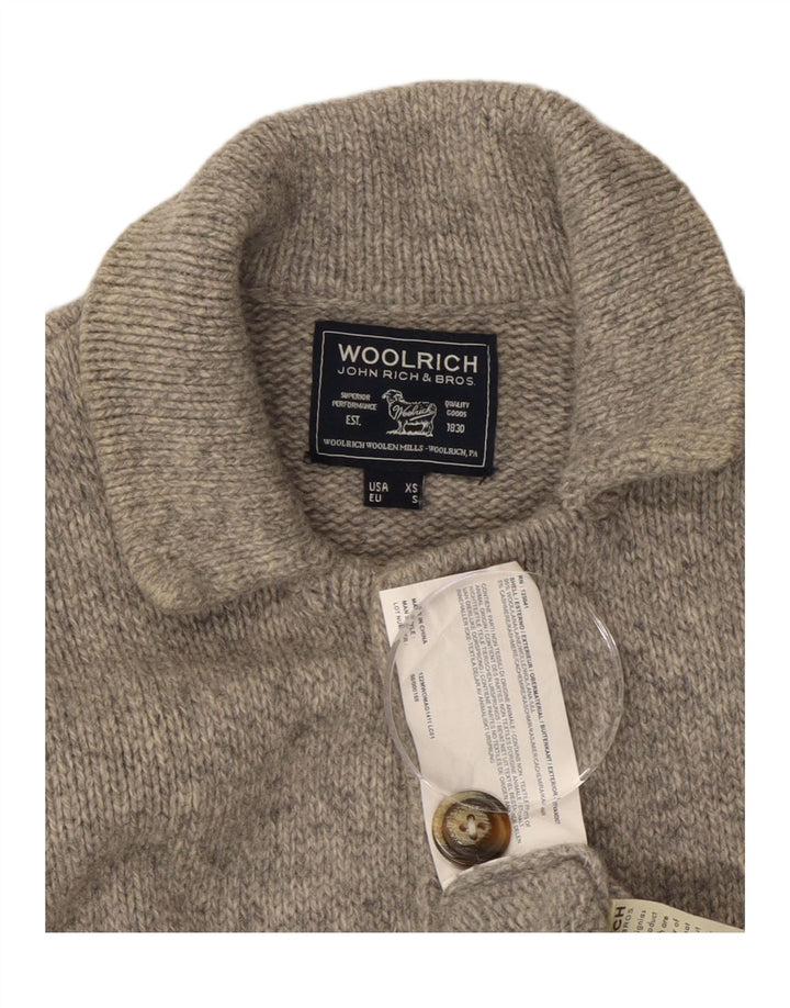 WOOLRICH Suéter tipo cárdigan para hombre XS Lana gris