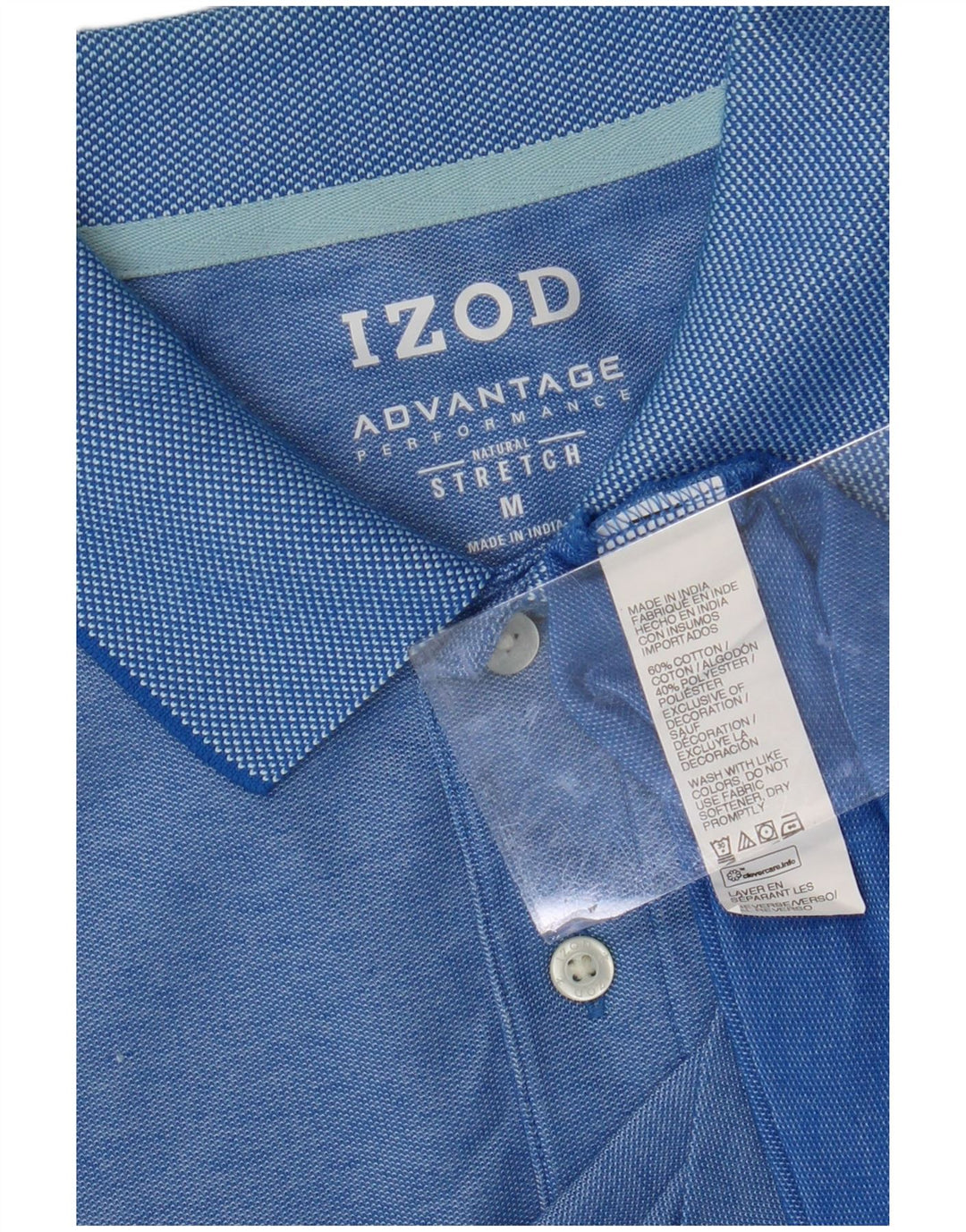 IZOD Polo Hombre Algodón Azul Medio