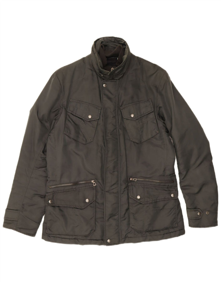 Geox Mens Respira Utility Jacket UK 40 Large Gris Poliamida