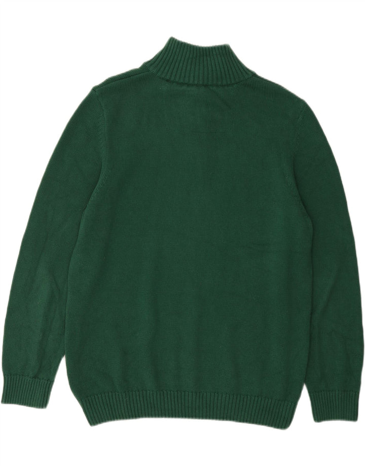 SUPERDRY Suéter tipo jersey con cuello y cremallera para hombre 2XL Algodón verde