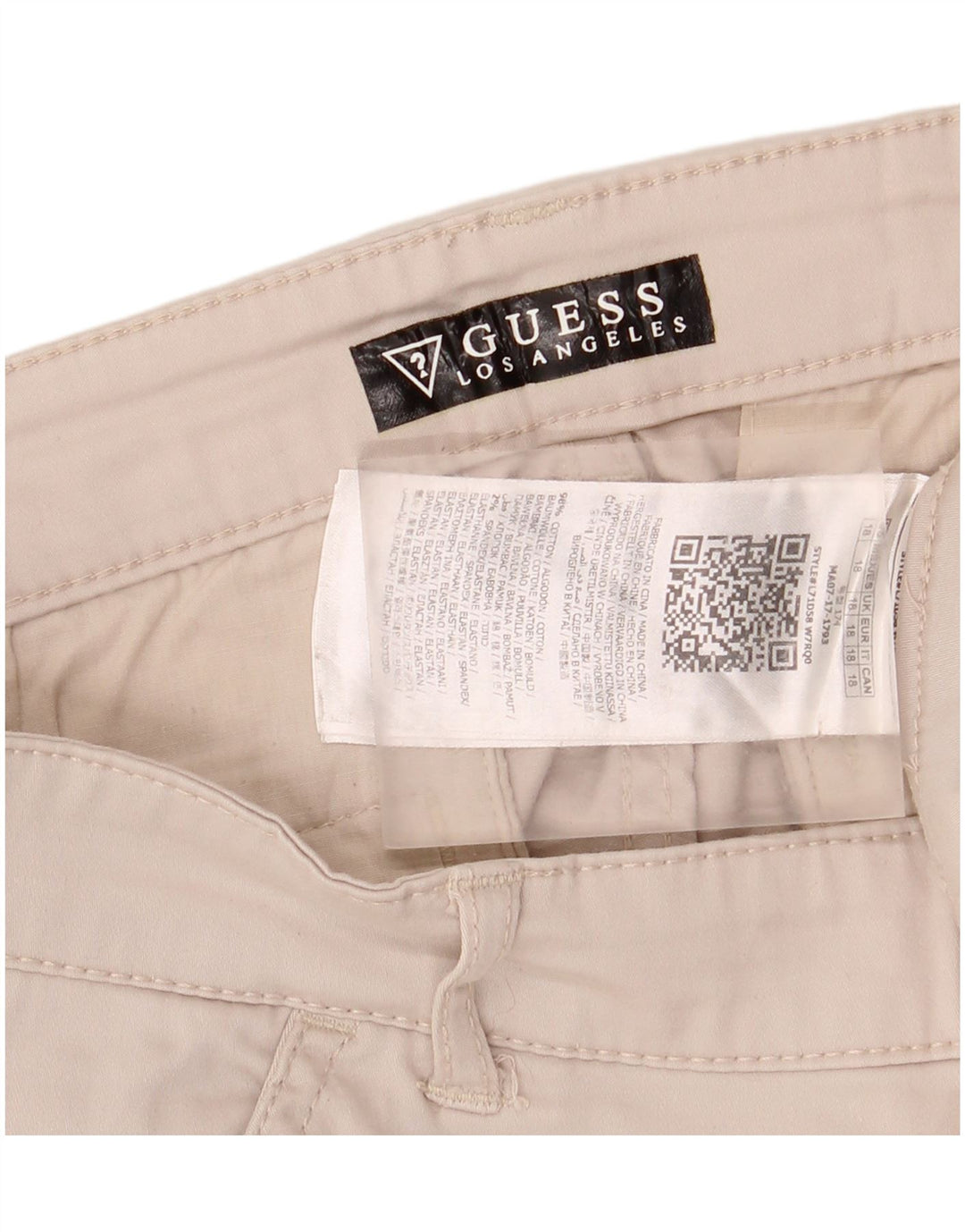 Guess Pantalones cortos chinos para niños 15-16 años XL W30 Algodón beige