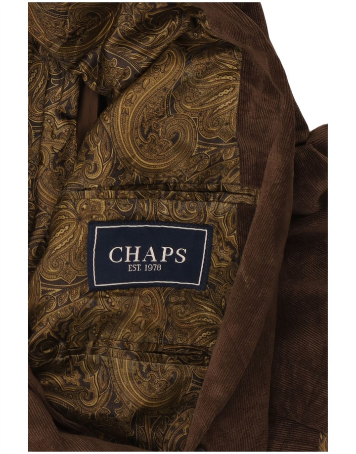 Chaps Chaqueta tipo blazer de pana con 2 botones para hombre UK 46 3XL Algodón marrón