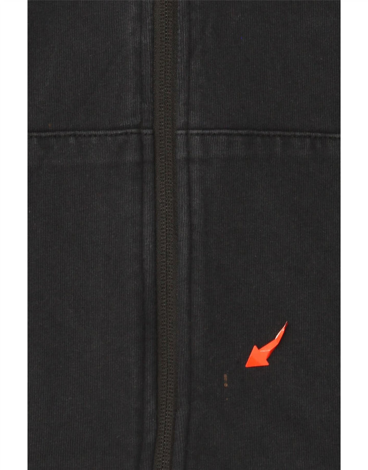 NIKE Sudadera con capucha y cremallera para mujer UK 12 Medium Black Cotton