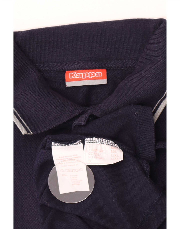 Kappa Polo Hombre Grande Azul Marino Algodón